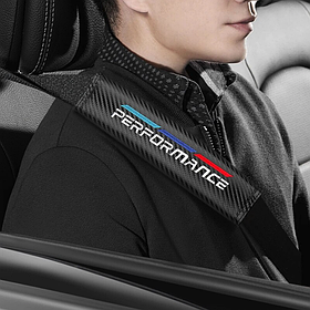 М'які накладки на ремені безпеки чохол PERFORMANCE BMW (БМВ) КАРБОН Комплект 2 штуки
