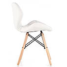 Кухонний стілець В-531 екошкіра м'який табурет на ніжках в вітальню обідній стілець на кухню білий, фото 3