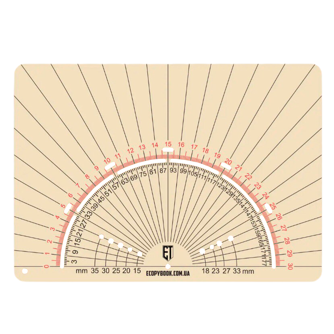 Лінійка - транспортир офіцерська PROTRACTOR