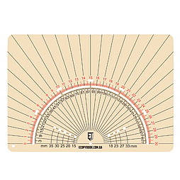 Лінійка - транспортир офіцерська PROTRACTOR