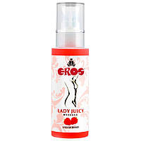 Масажне масло - EROS Lady Juicy Massage Strawberry, 125 ml +Презент