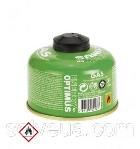 Газовий картридж Optimus butan 100 GR бутан.mil-tec 14911900.solve, фото 1