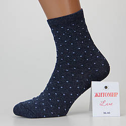 Шкарпетки жіночі Luxe точки 23-25 розмір (36-40 взуття) темно-синій