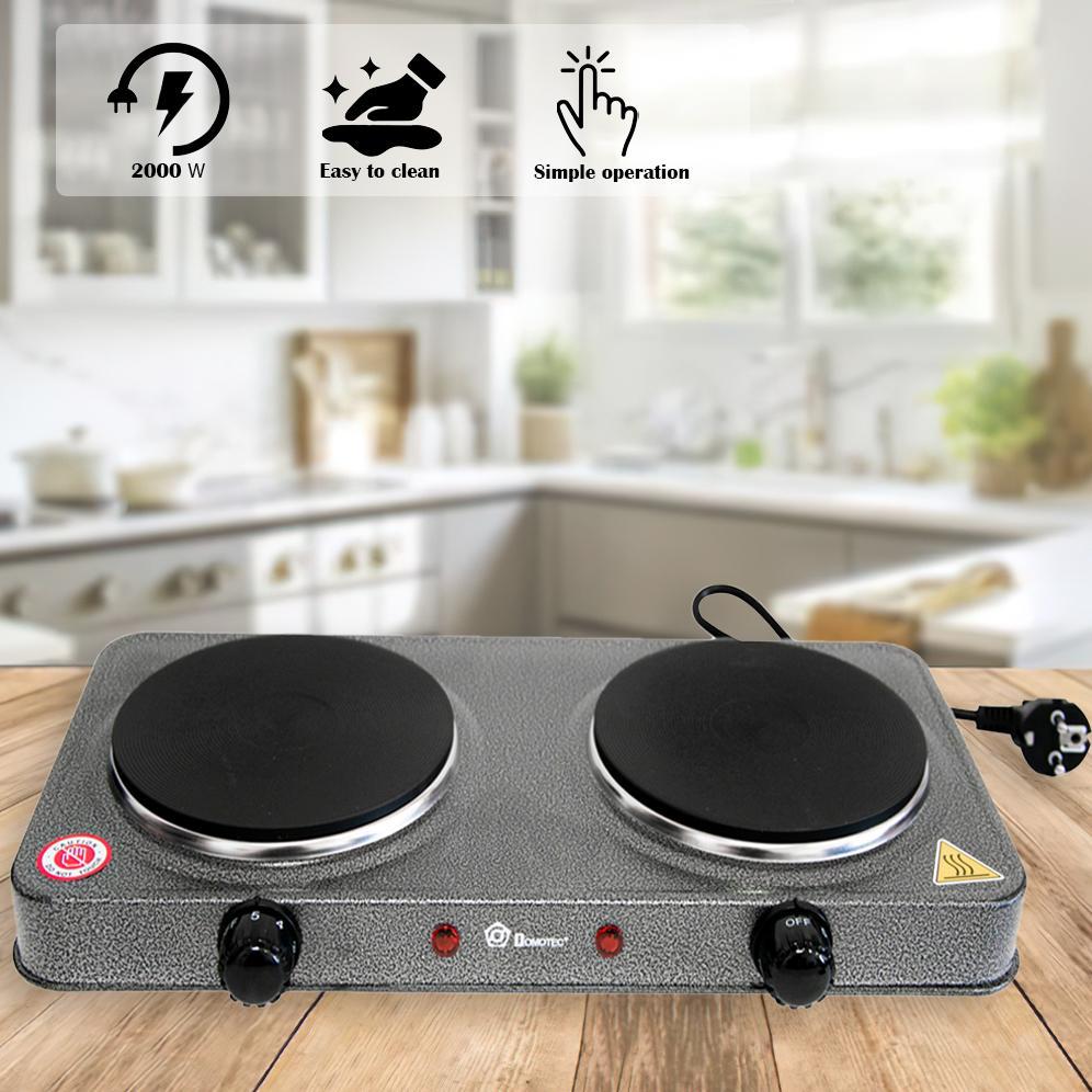 Плита електрична двухкомфорная Domotec MS-5822 2000W