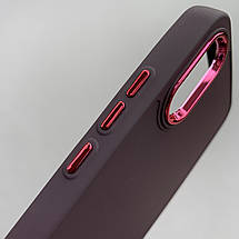 Чохол для Xiaomi Redmi 9A преміум чохол з бортиком для камери на телефон сяомі редмі 9а бордовий o7v, фото 4