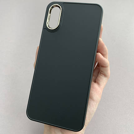 Чохол для Xiaomi Redmi 9A преміум чохол з бортиком для камери на телефон сяомі редмі 9а чорний o7v, фото 1