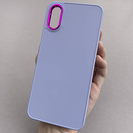 Чохол для Xiaomi Redmi 9A преміум чохол з бортиком для камери на телефон сяомі редмі 9а бузковий o7v, фото 1