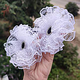 Бантики в школу білі шкільні резиночки або заколочки 65 грн шт школа перше вересня білі бантики бант, фото 6