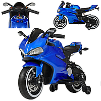 Электромотоцикл Bambi детский мотоцикл на аккумуляторе 12v M 4104ELS-4 синий