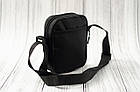Сумка Kappa чорного кольору / Чоловіча спортивна сумка через плече Капа / Барсетка Kappa, фото 4