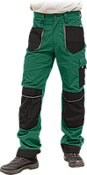 Брюки рабочие мужские L.HOLLMAN LH-FMN-T ZBS зелено-черно-серые