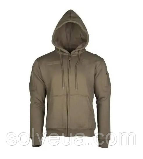 Реглан з капюшоном на блискавці Mil-tec Tactical hoodie Olive 11472012.solve