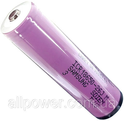 Акумулятор 18650 Samsung ICR18650 26J-3 2600 mAh 3.7В Li-Ion З захистом ...