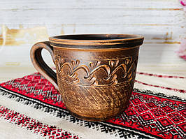 Чашка з червоної глини КерамКлуб 350 мл