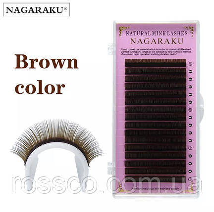 Вії темно-коричневі NAGARAKU C 0.10  8мм, фото 2