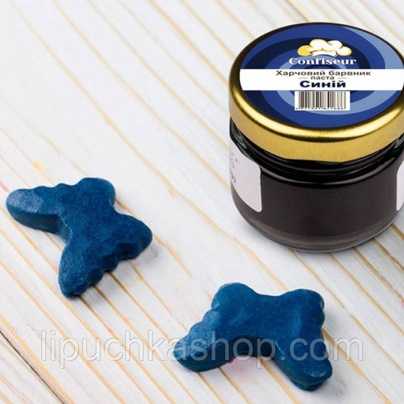 Гелевий (паста) водорозчинний барвник Confiseur "Синій", 25 грам, фото 1
