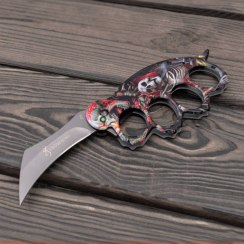 Купить Сувенирный нож кастет Browning дерево складной раскладной ...