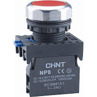 Кнопка управления 1NC 22мм без подсветки красная IP65 [667231] NP8-01BN/4 CHINT