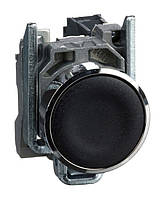 Кнопка управления 1NO 22мм без подсветки черная самовозвратом [XB4BA21] Harmony XB4 Schneider Electric
