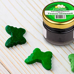 Гелевий (паста) водорозчинний барвник Confiseur "Темно-зелений", 25 грам