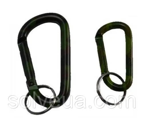 Карабін тактичний Mil-Tec Алюмінієвий 6см Камуфляж KARABINERHAKEN ALU TARN 60MM 15923060.solve