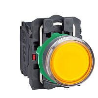 Кнопка управления 1NO+1NC 22мм с подсветкой оранжевый LED 24V [XB5AW35B5] Harmony XB5 Schneider Electric