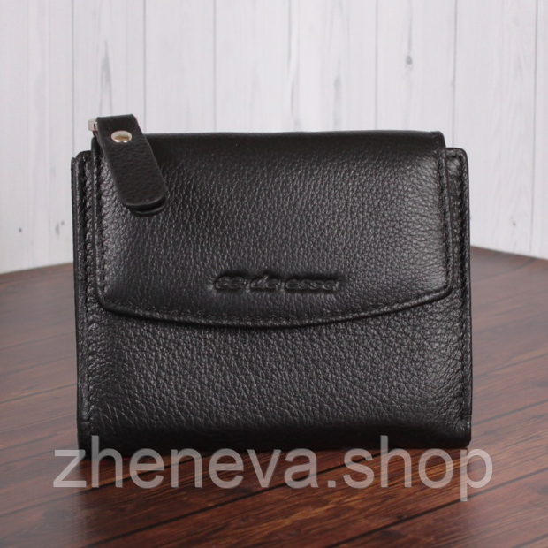 Портмоне чоловіче з натуральної шкіри чорний, фото 1