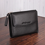 Портмоне чоловіче з натуральної шкіри чорний, фото 2