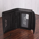 Портмоне чоловіче з натуральної шкіри чорний, фото 5