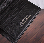 Портмоне чоловіче з натуральної шкіри чорний, фото 6