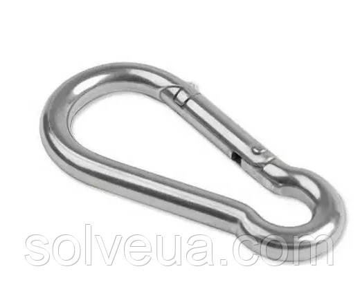 Карабін сталевий US Oval 40 мм Mil-Tec 15924050.solve