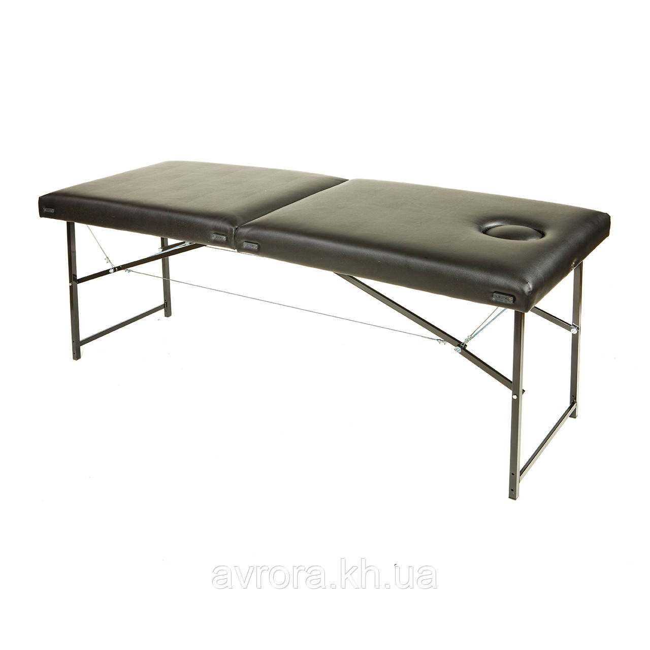 Standart Plus з вирізом для обличчя, кушетка косметологічна чорний