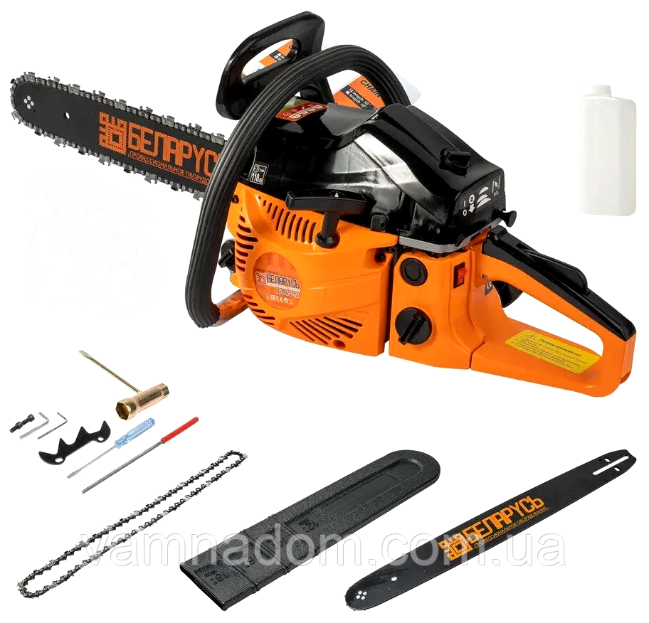 Бензопила Білорусь БП65-М (2 шини+2 ланцюги 45 та 40 см), фото 1
