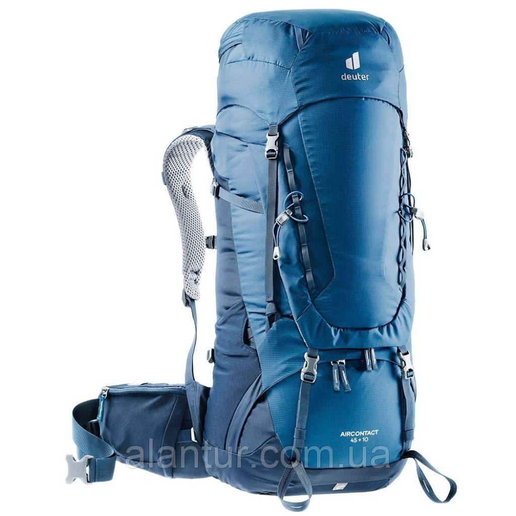 Рюкзак Deuter Aircontact 45 + 10, унісекс, синій, для подорожей і походів, високий комфорт, фото 1