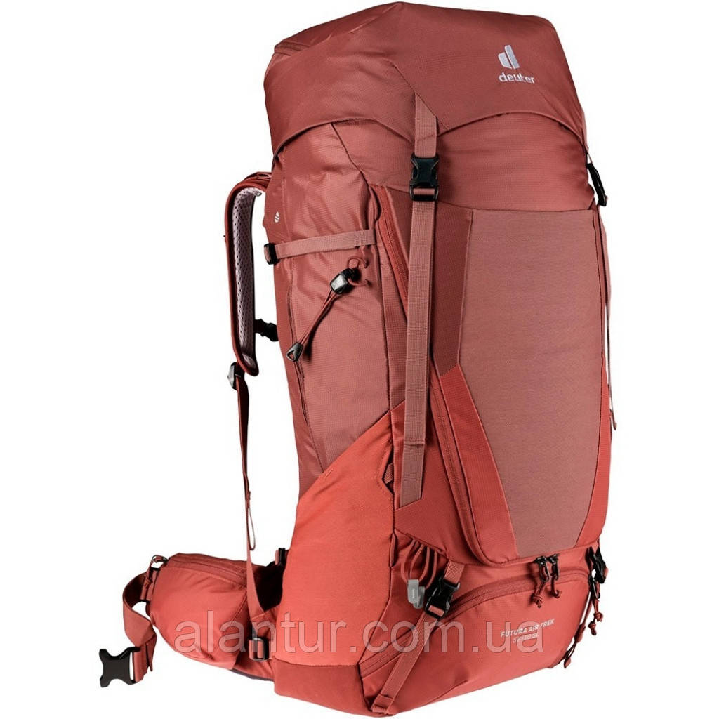 Рюкзак Deuter Futura Air Trek 55+10 SL для жінок, червоний, 2100 г, комфортна вентиляція