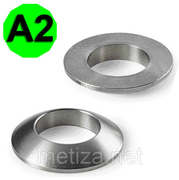Шайба декоративна DIN 6319 С, нержавіюча сталь A2, M6, фото 1