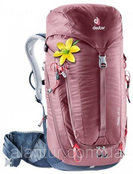 Рюкзак DEUTER Trail 28 SL для жінок, червоний, оптимальний для походів та активного відпочинку, фото 1