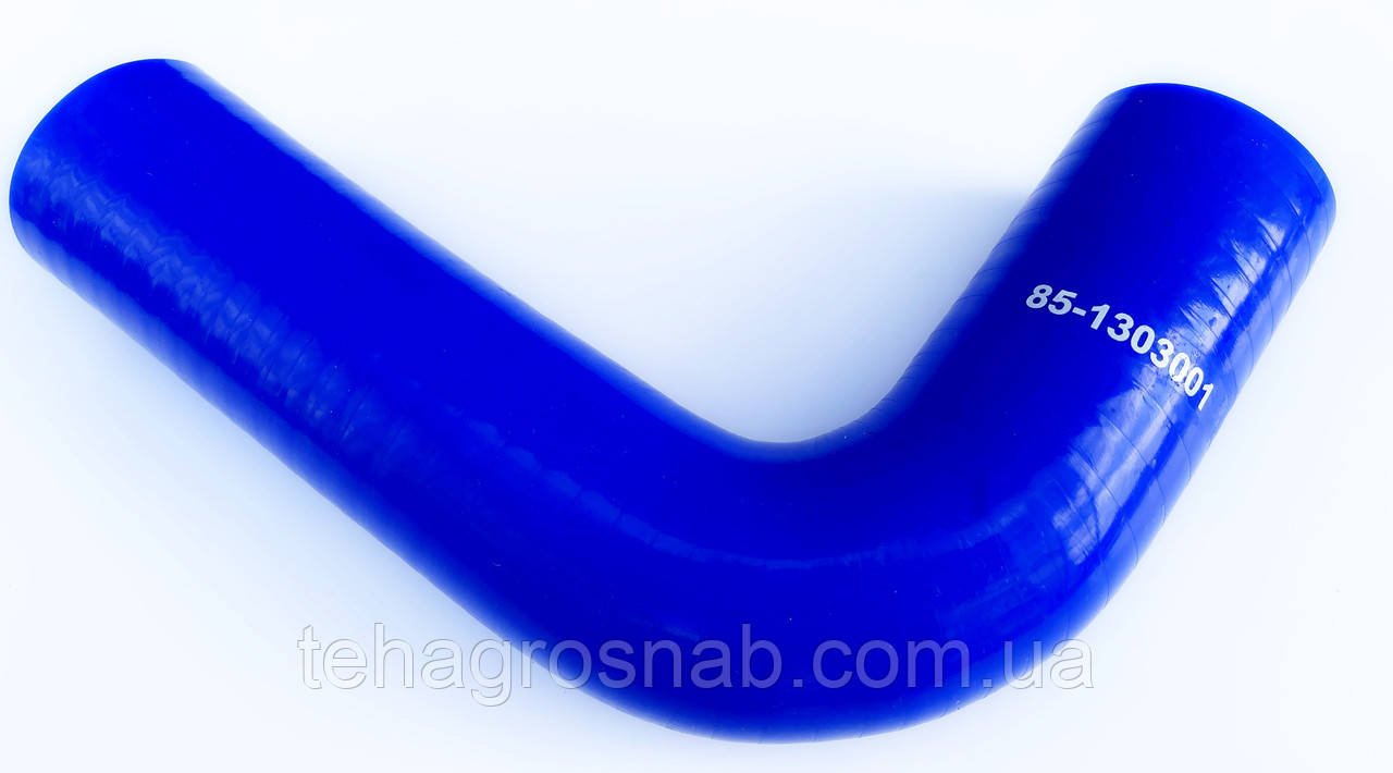 Патрубок радіатору МТЗ верхній (D54мм. L215х190мм.  силікон) 85-1303001