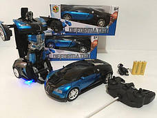 Машинка Робот-трансформер на радіокеруванні AUTOBOTS Bugatti Robot Car 1:18, фото 2