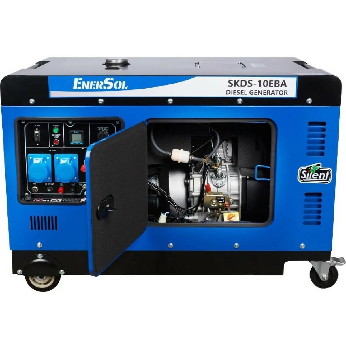 Генератор дизельний EnerSol, 230В, 10.0кВт, SKDS-10EBA