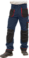 Штани робочі чоловічі L.HOLLMAN LH-FMN-T синьо-чорно-червоні