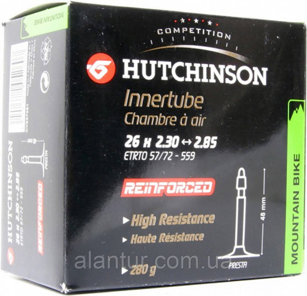 Велосипедна камера Hutchinson CH 26x2.30-2.85 для MTB, 205 г, Presta 48 мм, фото 1