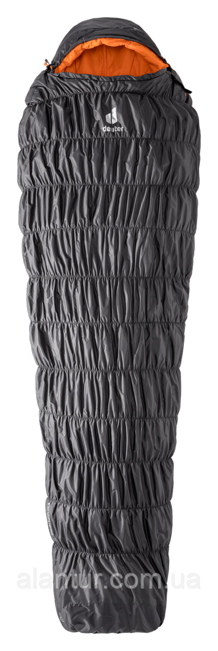 Спальник DEUTER Exosphere 0° SL, жіночий, 3-сезонний, сірий, з капюшоном та кишенею, 1060 г, фото 1