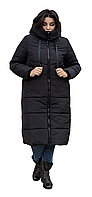 Теплая женская куртка зимняя с капюшоном размеры 48-64