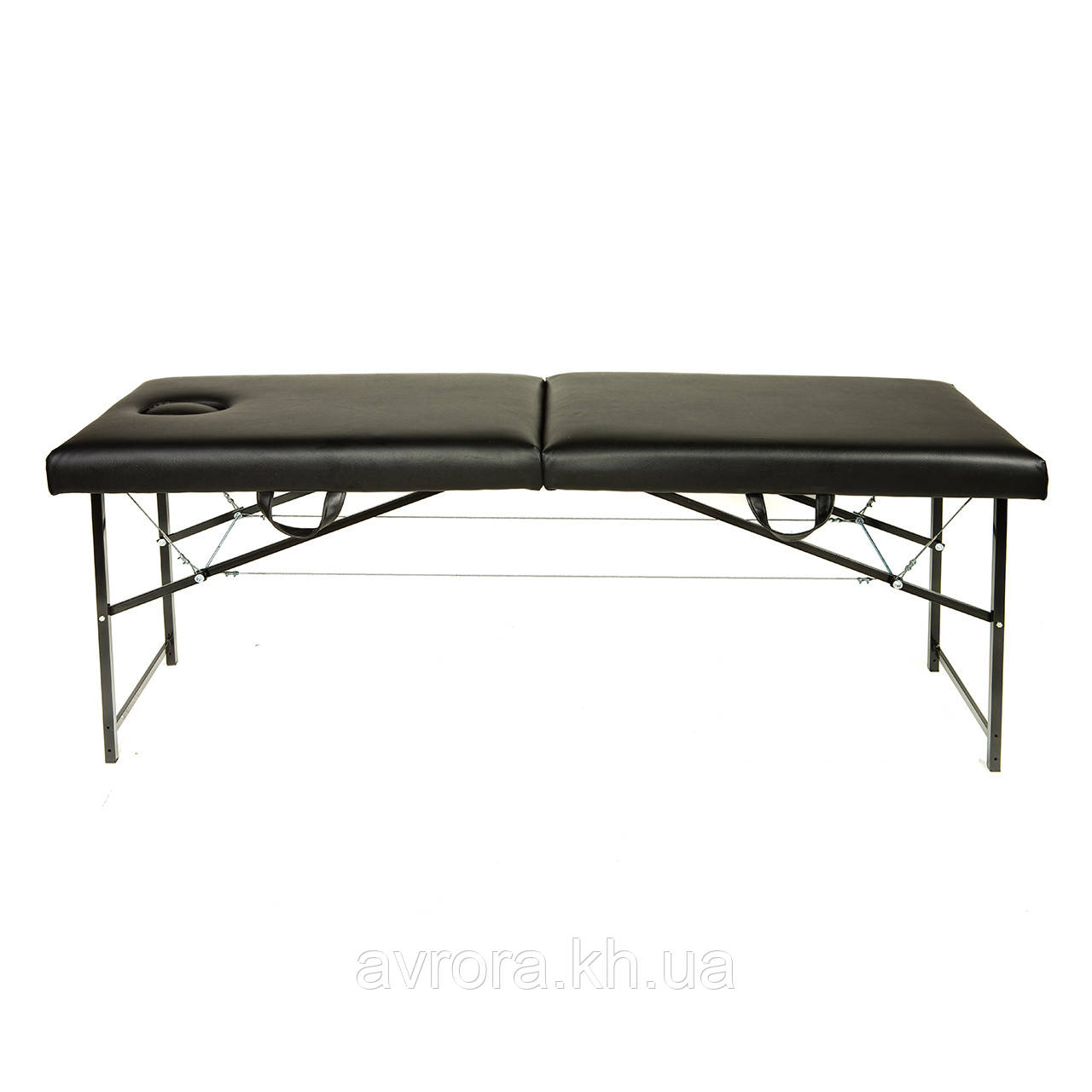 Масажний стіл Comfort з вирізом для обличчя чорний, фото 1