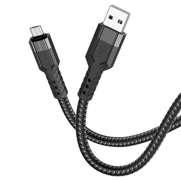 Кабель USB - Micro USB HOCO U110 1.2 метри 2.4А Black (99150)