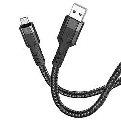 Кабель USB - Micro USB HOCO U110 1.2 метри 2.4А Black (99150)