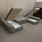 Новий розкладний диван п-подібної форми з нішами, фото 9