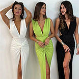 Вечірнє плаття з відкритою спиною розрізом на спідниці та глибоким декольте (р. 42-44) 10035373, фото 5