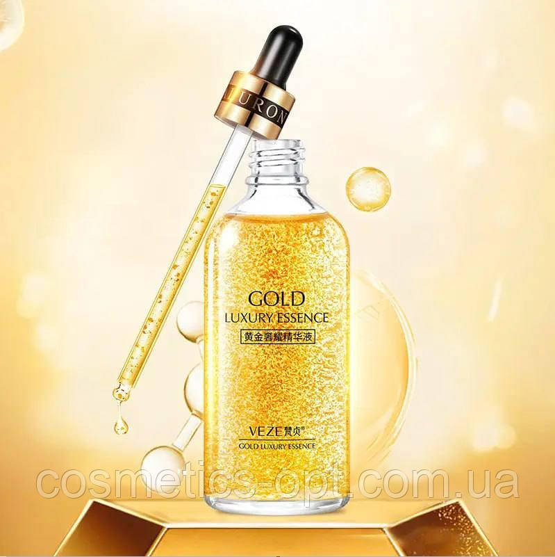 ПРИМ’ЯТА КОРОБОЧКА! Сыворотка с частичками золота VEZE Gold Luxury Essence, 100 мл